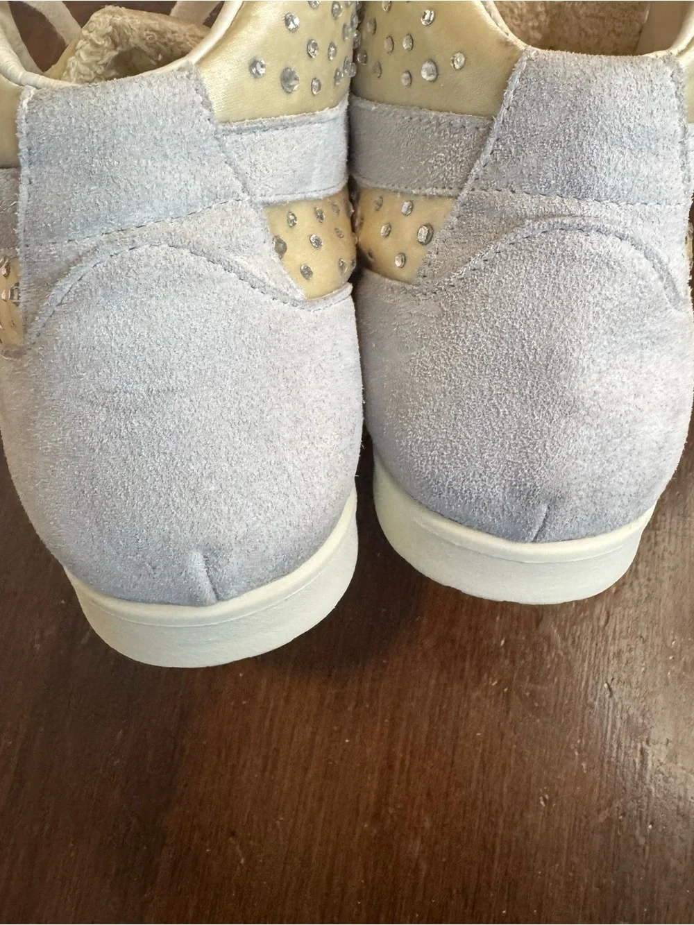 D'ACQUASPARTA Shoes Women  38 EU 7.5 US High Top Sneakers Suede Crystals Italy